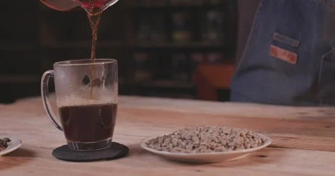 Barista Preparing Coffee Machine And Brewing Espresso Coffee At Cafe Stock Footage 237698441