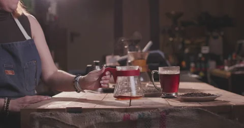 Barista Preparing Coffee Machine And Brewing Espresso Coffee At Cafe Stock Footage 237698804