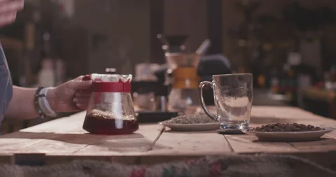 Barista Preparing Coffee Machine And Brewing Espresso Coffee At Cafe Stock Footage 237699013