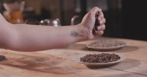 Barista Preparing Coffee Machine And Brewing Espresso Coffee At Cafe Stock Footage 237706595