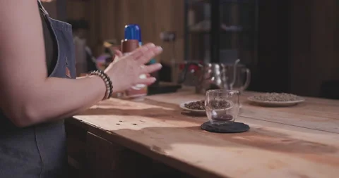 Barista Preparing Coffee Machine And Brewing Espresso Coffee At Cafe Stock Footage 237710005