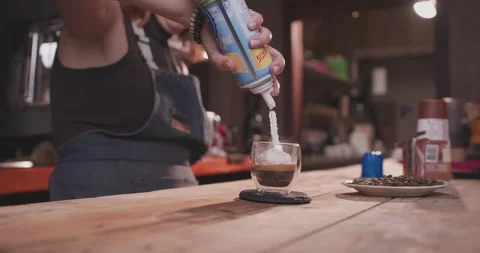 Barista Preparing Coffee Machine And Brewing Espresso Coffee At Cafe Stock Footage 237710673