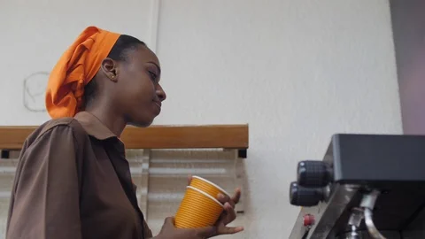 Barista preparing a cup for coffee Stock Footage 116747819