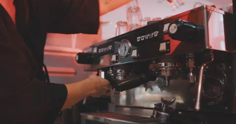 Barista preparing to make coffe Stock Footage 203580684
