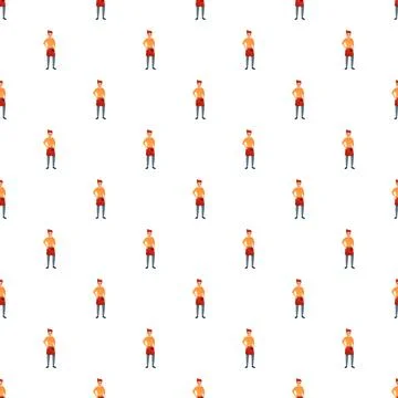 Barista staff seamless pattern for service industry Stock Illustration