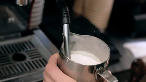 Barista at work. The process of making coffee Stock Footage 122314313