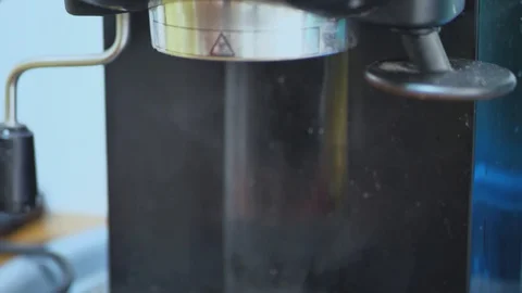 Barista at work. The process of making coffee. making coffee in the coffee Stock Footage 127795474