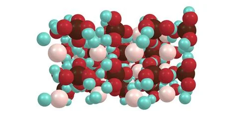 Barite molecular structure isolated on white Stock Illustration