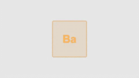 Barium Ba Periodic Table Element Tile Clean No Text Animation Video Overlay Alph Stockbeeldmateriaal 339368259