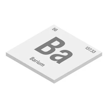 Barium, Ba, periodic table element イラスト素材