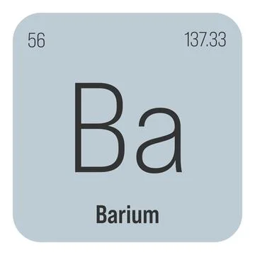 Barium, Ba, periodic table element 스톡 일러스트