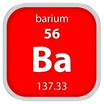 Barium material sign Stock Photos