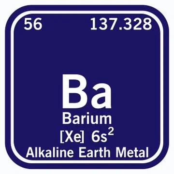 Barium Periodic Table of the Elements Vector illustration eps 10 스톡 일러스트