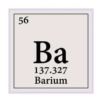 Barium Periodic Table of the Elements Vector illustration eps 10. Stock Illustration