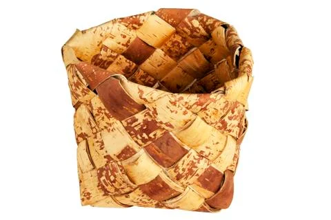 Bark basket with Stock Photos
