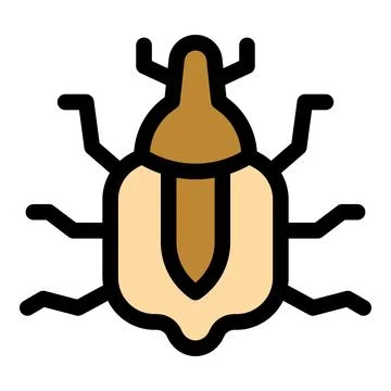 Bark beetle icon representing forest pest and tree damage Stock Illustration