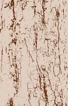Bark wood texture of apple tree. Average density of cracks. Vector Stock Illustration