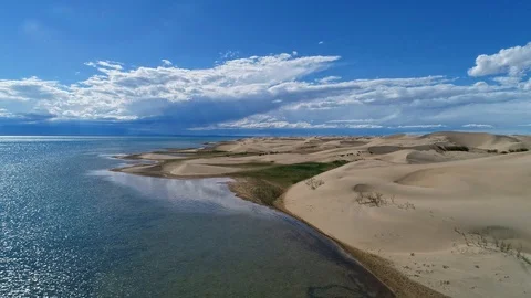 Barkhans in Mongolia Sandy Desert 库存影片 99738929