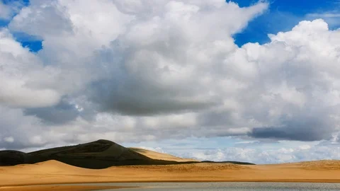 Barkhans in Mongolia Sandy Desert Video stock 123520679