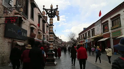 Barkhor Street Stock Footage 167997547