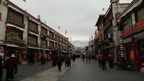 Barkhor Street Stock Footage 167997564