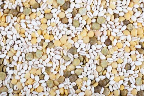 Barley and lentil texture Stock Photos