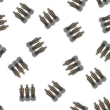 Barley beer drink vector seamless pattern Stock Illustration