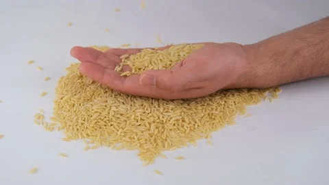 Barley noodle slow motion Stock Footage 236454945