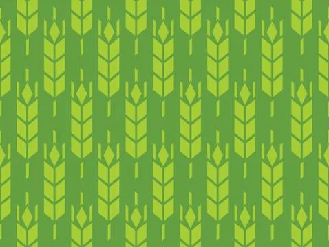 Barley or Rye field in vector pattern Stockillustratie
