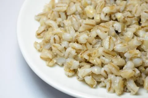 Barley on the plate Stock Photos