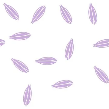 Barley seed glyph seamless pattern Stock Illustration
