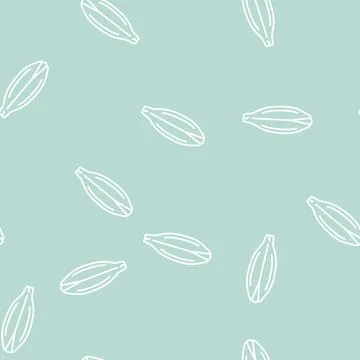 Barley seed line seamless pattern Stock Illustration