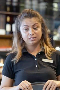 The barmaid was left without a tip. Stock Photos