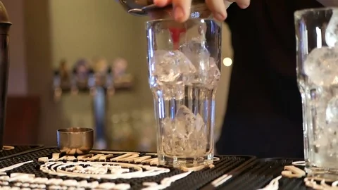 Barman alcohol cocktail Stock Footage