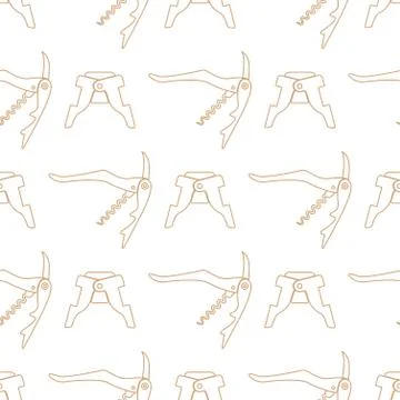 Barman equipment contour seamless pattern. Stock-Illustration