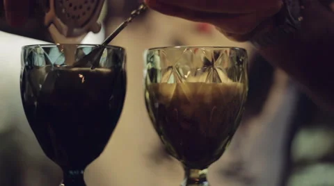 Barman make a cocktail Stock Footage 68757181