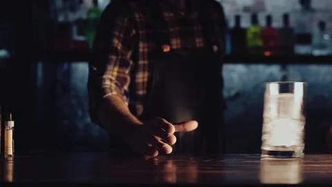 Barman make a cocktail Stock Footage 99756358