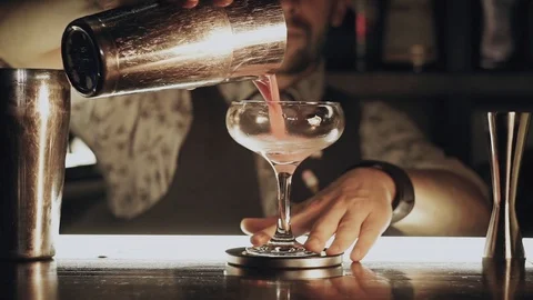 Barman make a cocktail Stock Footage 111246172