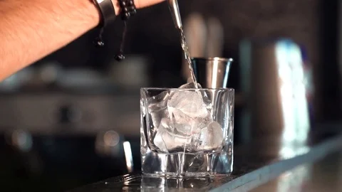 The barman makes a cocktail Stock Footage 85130847