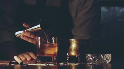 Barman making a cocktail Stock Footage 86131390