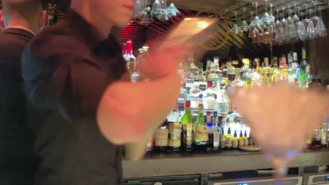 Barman making cocktail Stock Footage 146515498