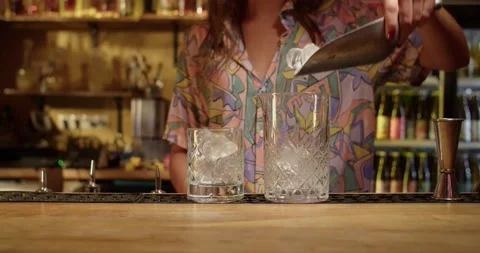 Barman making drink Stock Footage 203900651