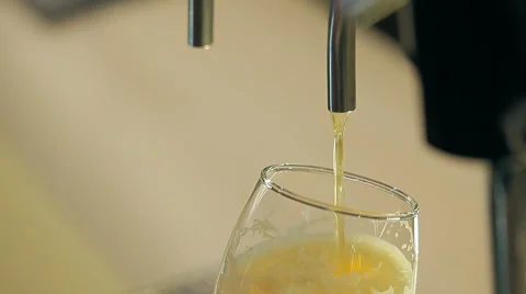 Barman pouring beer Stock Footage 62997318