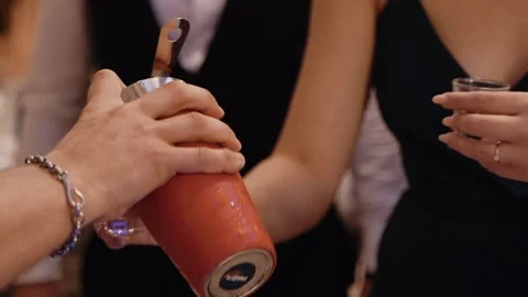 BARMAN POURING SHOTS Stock Footage 261063211