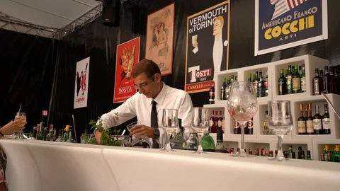 A barman preparing a cocktail Stock Footage 115855953