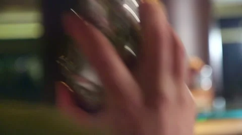 Barman preparing a cocktail - with a shaker Stock Footage 47139712