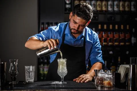 Barman with shaker Stock Photos