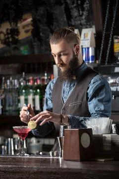Barman at work. Stock-Fotos