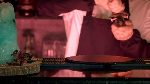 Barmen cut cucumber Stock Footage 85976444