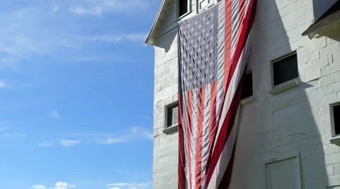 Barn and flag low side shot Видео 54565958